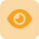 an orange graphic of an eye